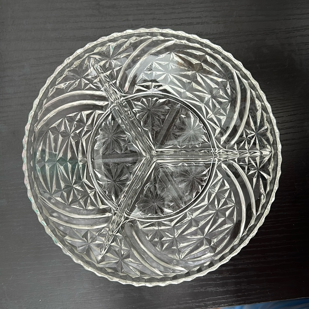 Stars & Bars Vintage Divided Serving Dish by Anchor Hocking